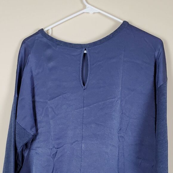 Soft Surroundings Blue Floral Long Sleeve Tunic PL - Picture 6 of 8